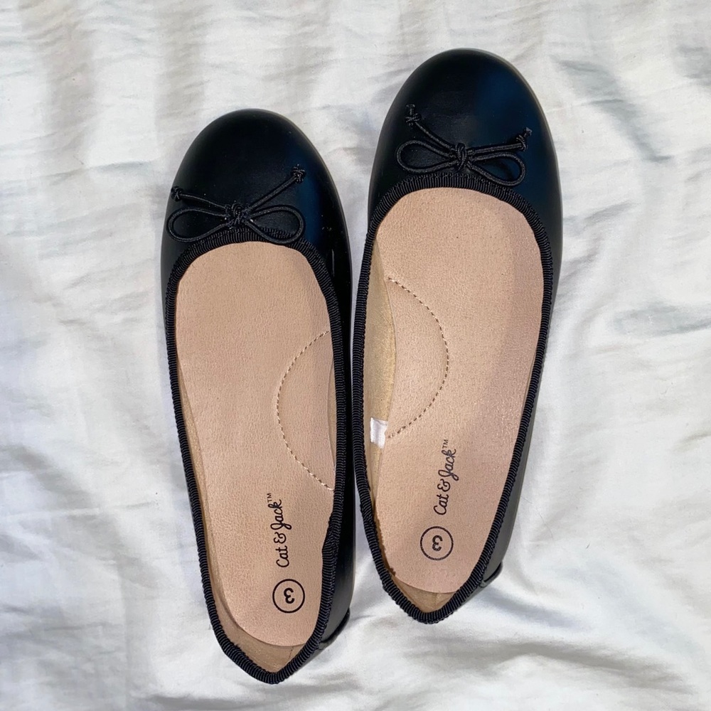 WORN ONCE- Girls Cat & Jack Black Flats